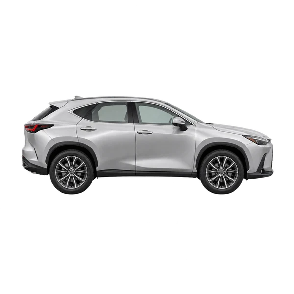 2023 Lexus NX 350 in Silber, Ansicht: Seite (nach rechts gewandt)