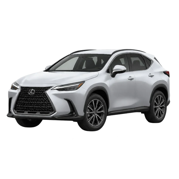 2024 Lexus NX 350 in Silber, Ansicht: Dreiviertelansicht vorne (nach links gerichtet)