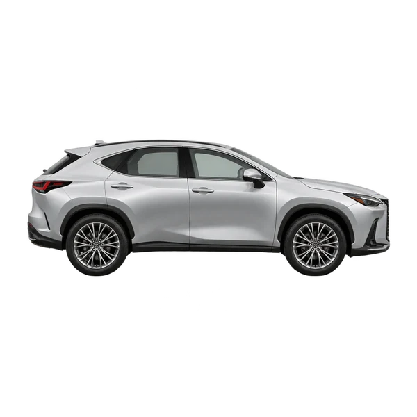 2025 Lexus NX 350 in Silber, Ansicht: Seite (nach rechts gewandt)