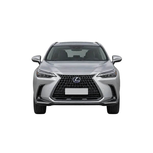 シルバーの2023 Lexus NX350H（正面ビュー）