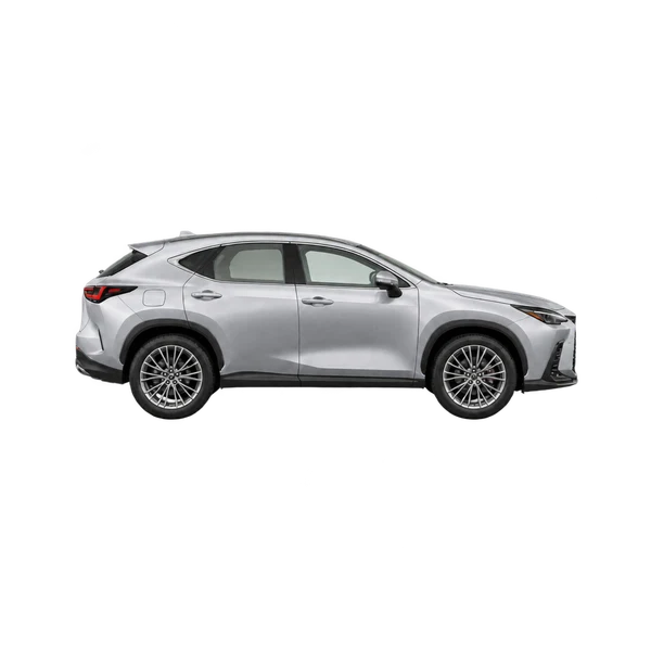 シルバーの2024 Lexus NX350H（側面（右向き）ビュー）