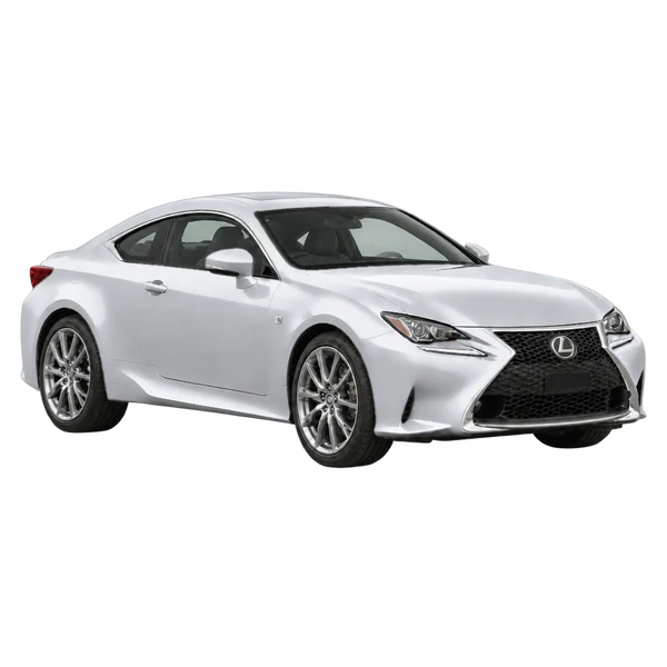 シルバーの2016 Lexus RC 200（フロントスリークォーター（右向き）ビュー）