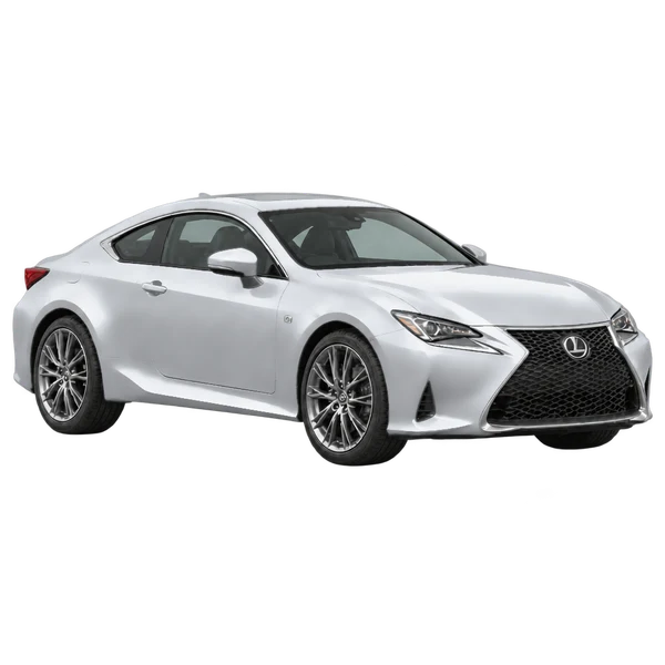 シルバーの2017 Lexus RC 200（フロントスリークォーター（右向き）ビュー）
