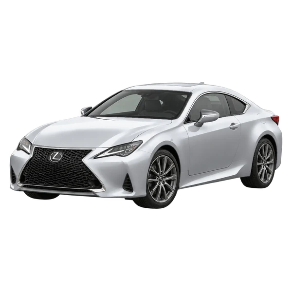 2022 Lexus RC 350 in Silber, Ansicht: Dreiviertelansicht vorne (nach links gerichtet)