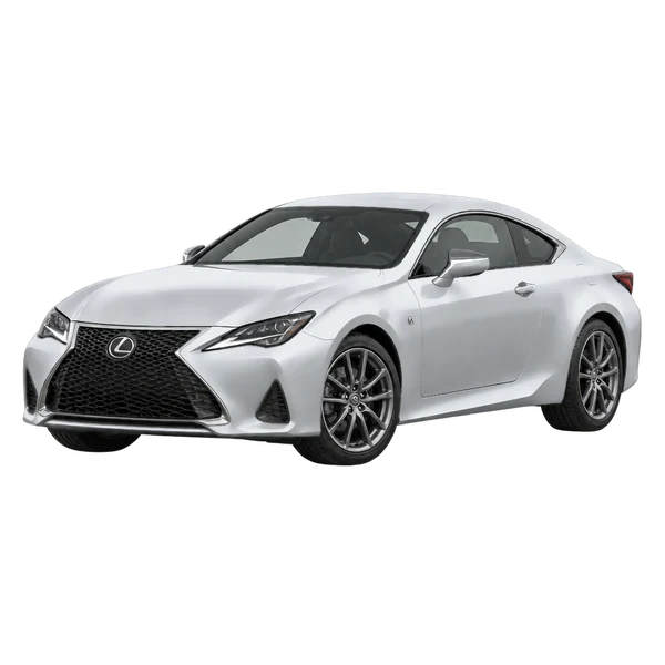 2024 Lexus RC 350 in Silber, Ansicht: Dreiviertelansicht vorne (nach links gerichtet)