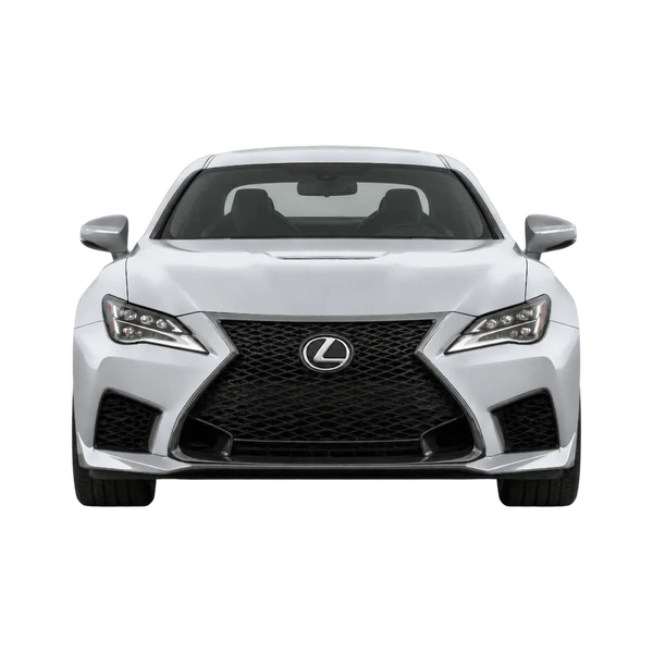 Lexus RC F 2021 باللون فضي، منظر أمامي