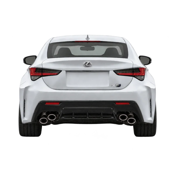 Lexus RC F 2021 باللون فضي، منظر من الخلف