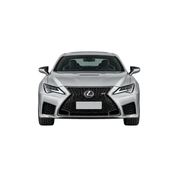 Lexus RC F 2024 باللون فضي، منظر أمامي