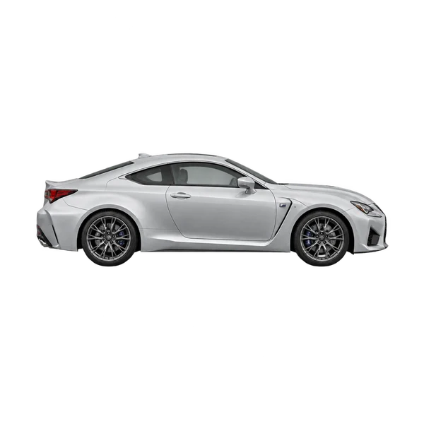 シルバーの2025 Lexus RC F(側面(右向き)ビュー)