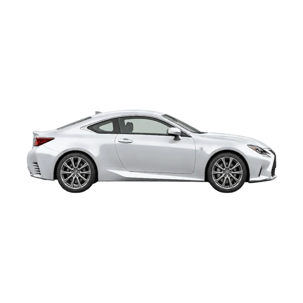 Lexus RC 2018 argent, vue profil (tourné vers la droite)
