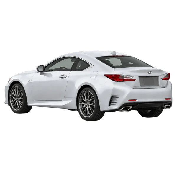 Lexus RC200T 2016 prata, vista três quartos traseira (voltada para a esquerda)
