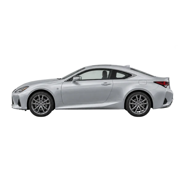 Lexus RC300 2022 argent, vue côté (vers la gauche)