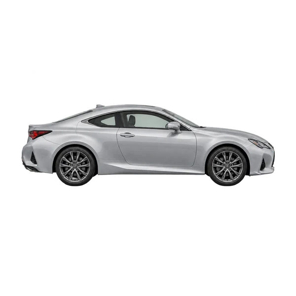 Lexus RC300 2022 argent, vue profil (tourné vers la droite)
