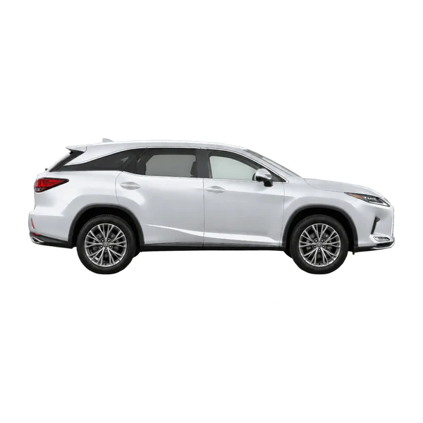 シルバーの2022 Lexus RX 350 L(側面(右向き)ビュー)