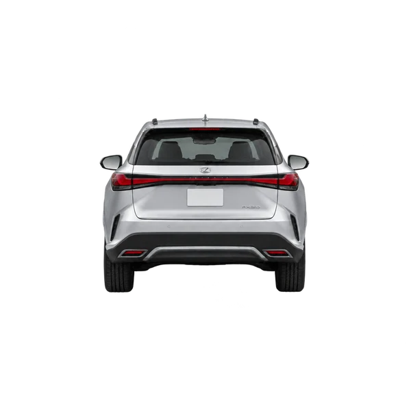 Lexus RX 350 2024 باللون فضي، منظر من الخلف