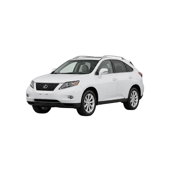 Lexus RX 2011 branco, vista dianteira em três quartos (voltada para a esquerda)