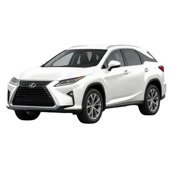 2017 Lexus RX in weiß, Ansicht: Dreiviertelansicht vorne (nach links gerichtet)
