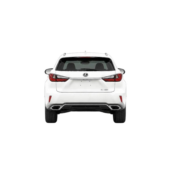 Lexus RX 2022 باللون أبيض، منظر من الخلف