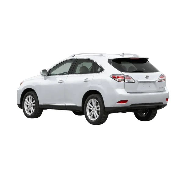 シルバーの2012 Lexus RX350(リア斜め(左向き)ビュー)