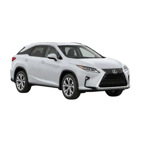 Lexus RX350 2016 باللون فضي، منظر زاوية ثلاثة أرباع أمامية (باتجاه اليمين)