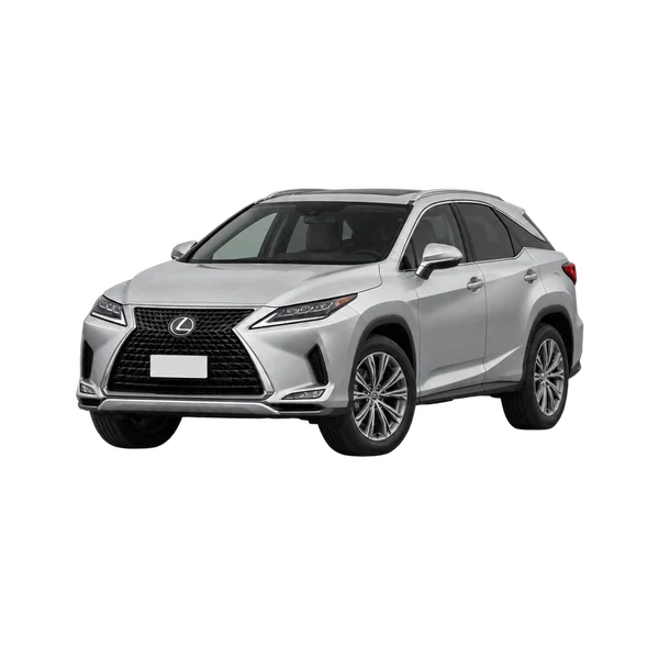 2022 Lexus RX350 in Silber, Ansicht: Dreiviertelansicht vorne (nach links gerichtet)