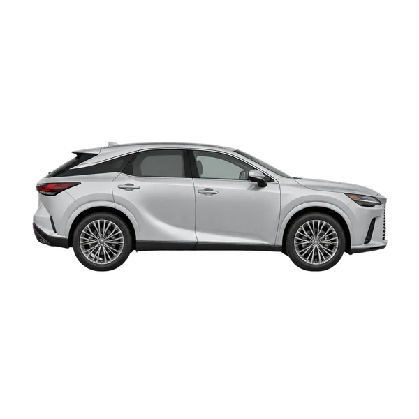 Lexus RX350H 2023 argent, vue profil (tourné vers la droite)