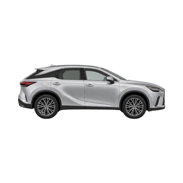 シルバーの2024 Lexus RX350H（側面（右向き）ビュー）