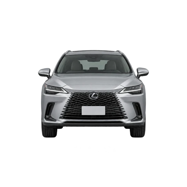 Lexus RX350H 2025 en plateado, vista frontal