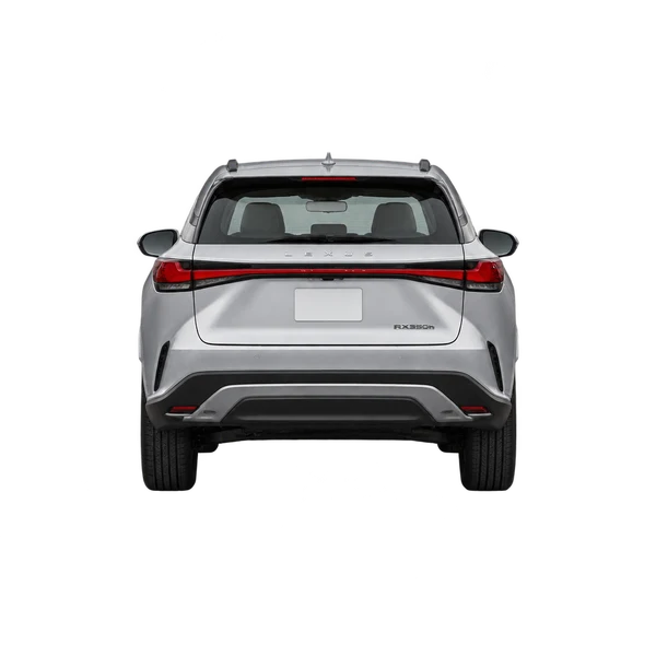 Lexus RX350H 2025 en plateado, vista trasera