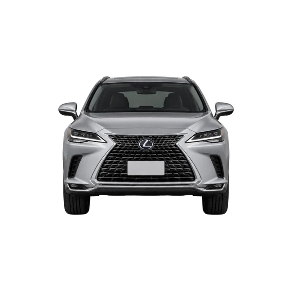 Lexus RX450H 2023 باللون فضي، منظر أمامي