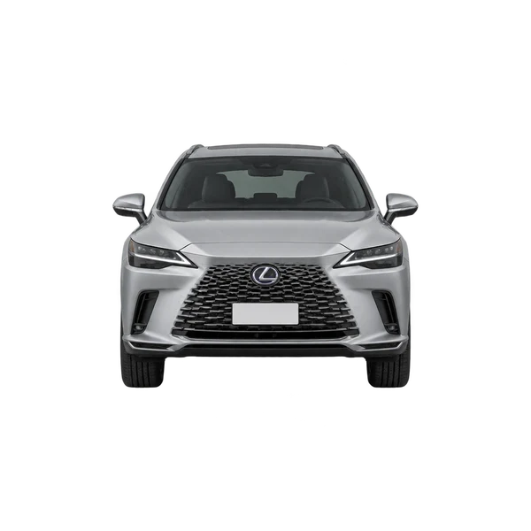 Lexus RX450H 2024 باللون فضي، منظر أمامي