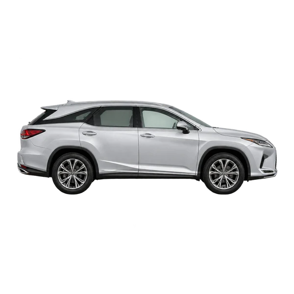 シルバーの2022 Lexus RX450HL（側面（右向き）ビュー）