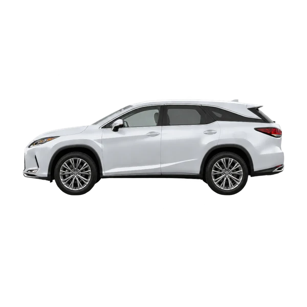 シルバーの2023 Lexus RX450HL（側面（左向き）ビュー）