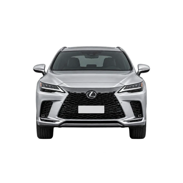 シルバーの2023 Lexus RX500H（正面ビュー）