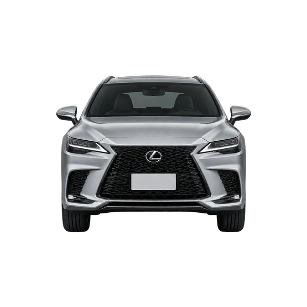 シルバーの2024 Lexus RX500H（正面ビュー）