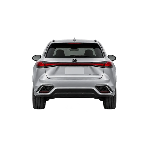 シルバーの2024 Lexus RX500H（リアビュー）