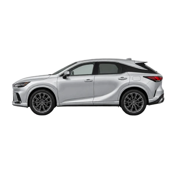 シルバーの2024 Lexus RX500H（側面（左向き）ビュー）