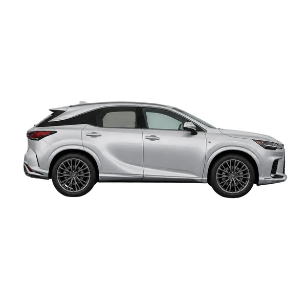 シルバーの2024 Lexus RX500H（側面（右向き）ビュー）