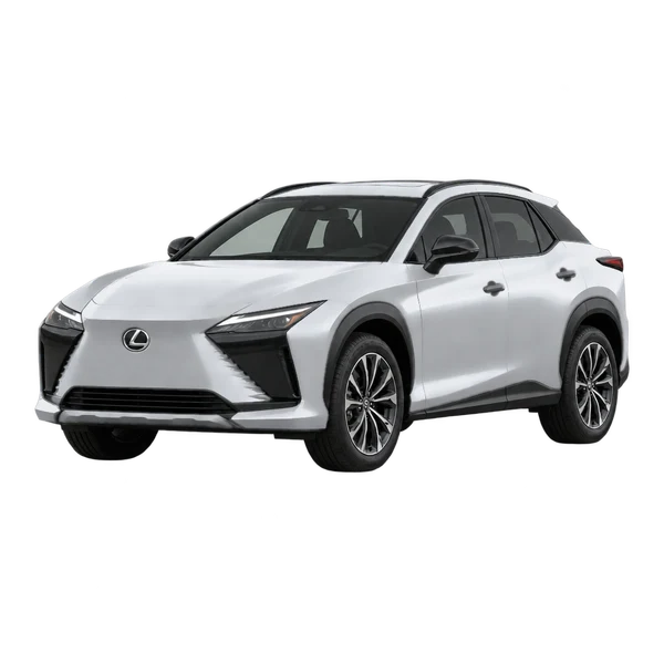 シルバーの2026 Lexus RZ(フロントスリークォーター(左向き)ビュー)