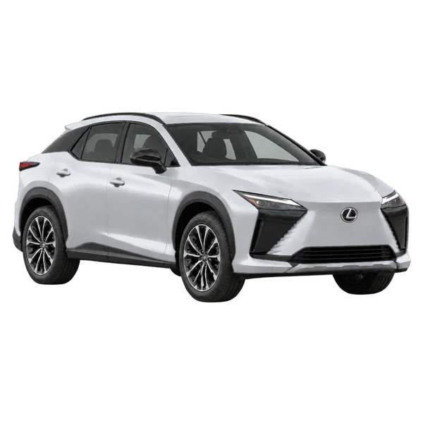 シルバーの2026 Lexus RZ(フロントスリークォーター(右向き)ビュー)