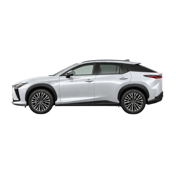2026 Lexus RZ350E in Silber, Ansicht: Seite (nach links gerichtet)