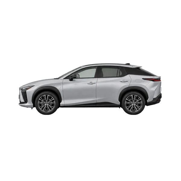 Lexus RZ450E 2024 prata, vista lateral (voltada para a esquerda)