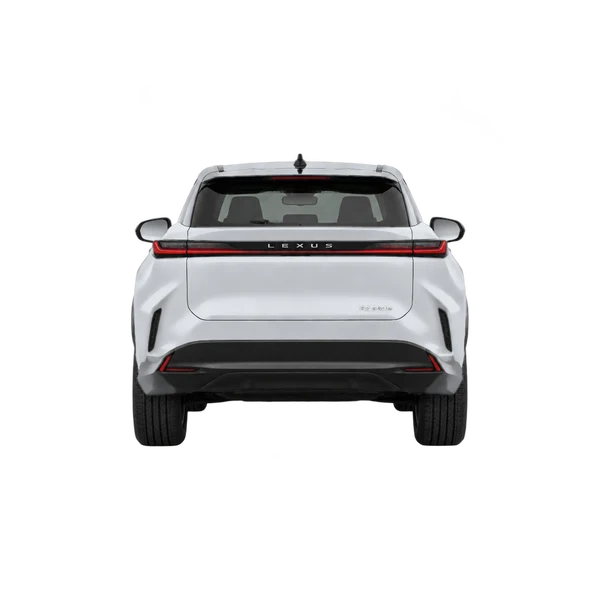 Lexus RZ550E 2026 prata, vista traseira
