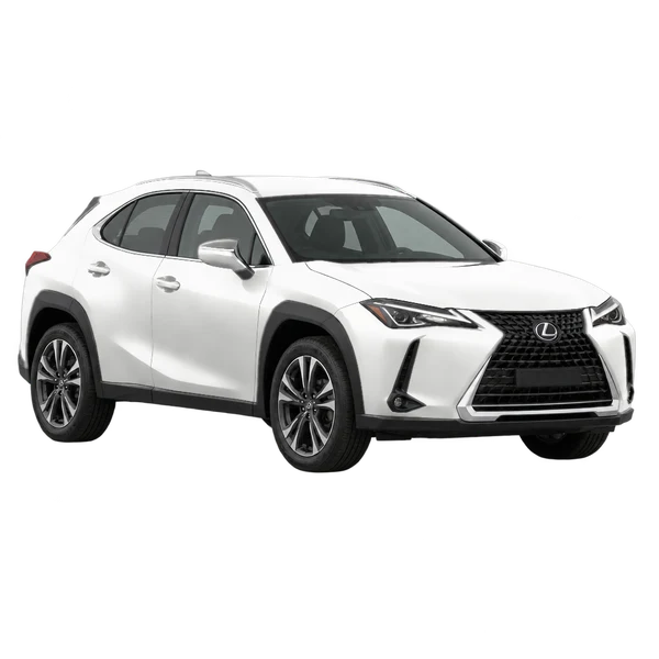 ホワイトの2019 Lexus UX(フロントスリークォーター(左向き)ビュー)