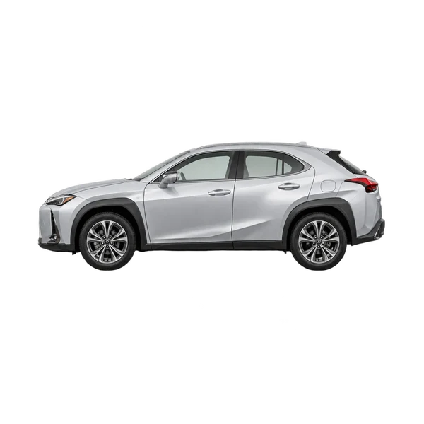 2024 Lexus UX200 in Silber, Ansicht: Seite (nach links gerichtet)