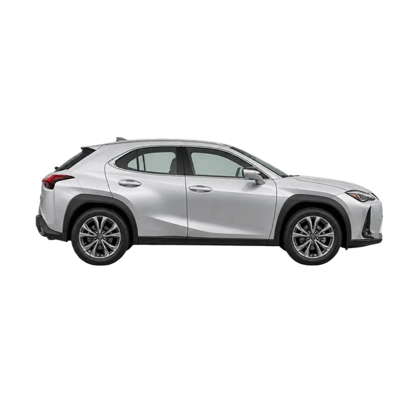2024 Lexus UX200 in Silber, Ansicht: Seite (nach rechts gewandt)