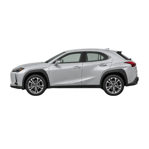Lexus UX250H 2023 prata, vista lateral (voltada para a esquerda)