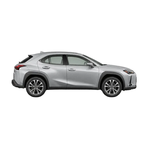 Lexus UX250H 2023 prata, vista lateral (voltada para a direita)