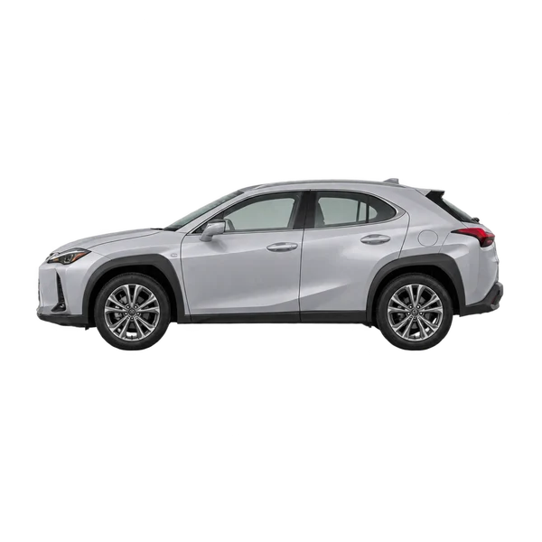 Lexus UX250H 2024 prata, vista lateral (voltada para a esquerda)