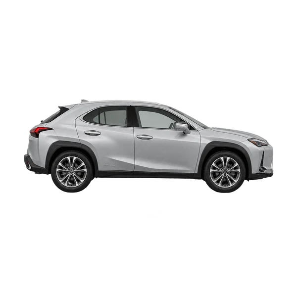 シルバーの2025 Lexus UX300H（側面（右向き）ビュー）